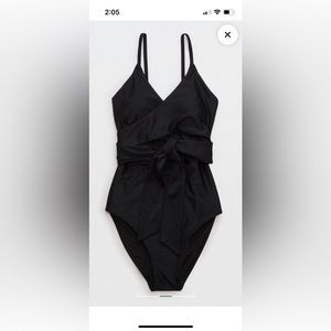 Aerie one piece wrap bathing suit size L